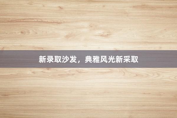 新录取沙发，典雅风光新采取